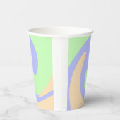 Blau-grüne Omerwassermarmor bohu fett Muster Pappbecher (Rechts)