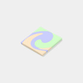 Blau-grüne Omerwassermarmor bohu fett Muster Post-it Klebezettel (angewinkelt)