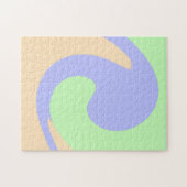 Blau-grüne Omerwassermarmor bohu fett Muster Puzzle (Horizontal)