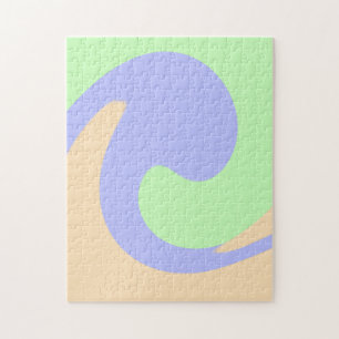 Blau-grüne Omerwassermarmor bohu fett Muster Puzzle