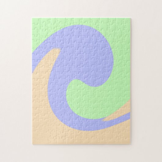 Blau-grüne Omerwassermarmor bohu fett Muster Puzzle (Vertikal)