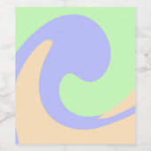 Blau-grüne Omerwassermarmor bohu fett Muster Weinetikett (Einzelnes Label)