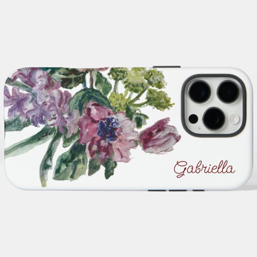 Blau-grüne Rosa Case-Mate iPhone Hülle (Rückseite (Horizontal))