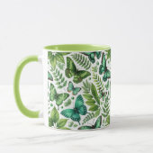 Blau-Grüne Schmetterlinge Tasse (Links)