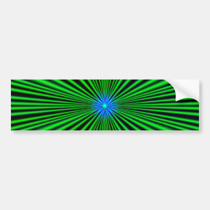 Blau - Grüne Stern Autoaufkleber