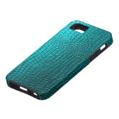 Blau-grüne Töne Snakeskin Leder Muster aussehen Case-Mate iPhone Hülle (unten)