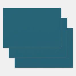 Blau-grüne Türkisfarbe Geschenkpapier Set