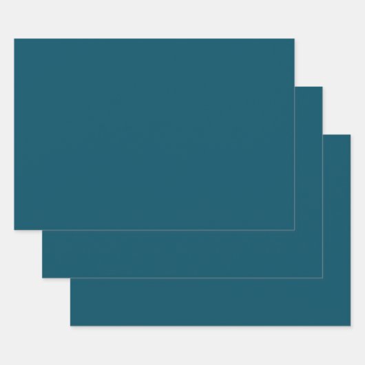 Blau-grüne Türkisfarbe Geschenkpapier Set (Set)