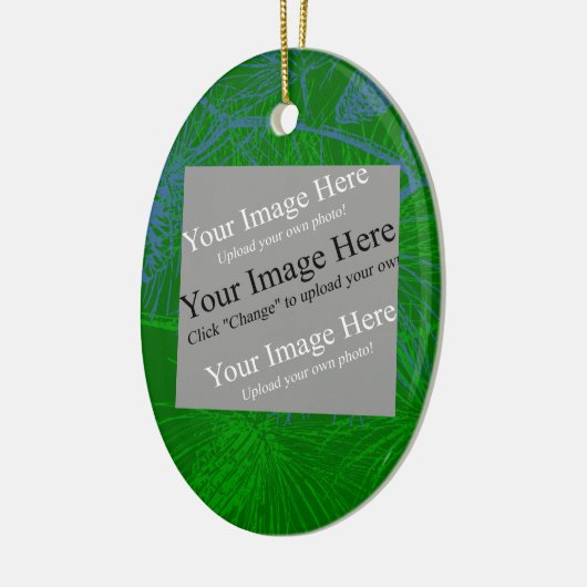 Blau grünen Hintergrund, Ihr Bild-TemplateSQ Keramikornament (Links)