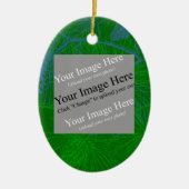 Blau grünen Hintergrund, Ihr Bild-TemplateSQ Keramikornament (Vorne)