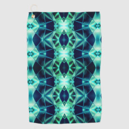 Blau-grüner Acrylrapport, Neon-Spiegelformen Golfhandtuch