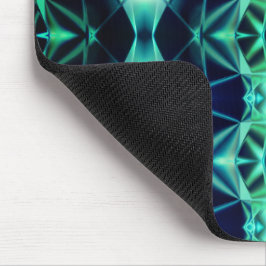 Blau-grüner Acrylrapport, Neon-Spiegelformen Mousepad