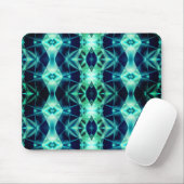 Blau-grüner Acrylrapport, Neon-Spiegelformen Mousepad (Mit Mouse)