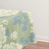 Blau Grüner Blockdruck Blumenmuster Tischdecke (Beispiel)