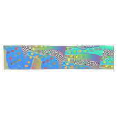 Blau Grüner Chevron Geo Kurzer Tischläufer (Horizontal)