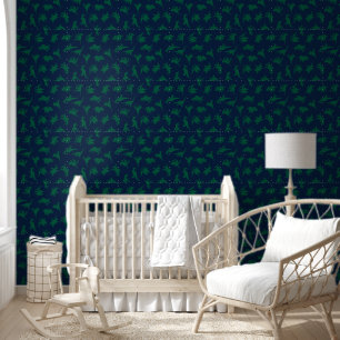 Blau Grüner Dinosaurier Baby Jungen Kinderzimmer P Tapete