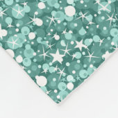 Blau-grüner Glitzer Fleecedecke (Ecke)