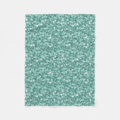 Blau-grüner Glitzer Fleecedecke (Vorderseite)