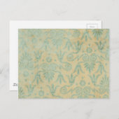 Blau Grunge Dekorative Muster Hintergrund Postkarte (Vorne/Hinten)