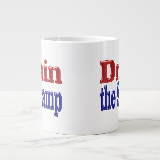 Blau-Halbtext im Sumpf zeichnen Jumbo-Tasse (Vorderseite)