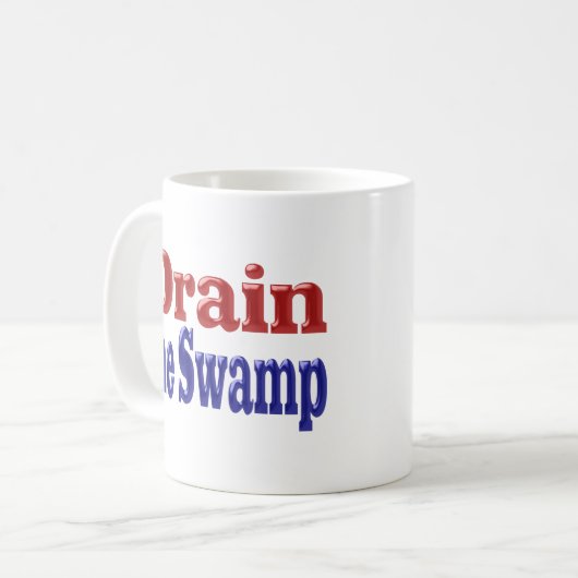 Blau-Halbtext im Sumpf zeichnen Kaffeetasse (Vorderseite Links)