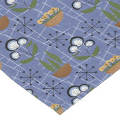 Blau, Hauspflanzen | Moderne Mitte des Jahrhundert Kurzer Tischläufer (Ecke)