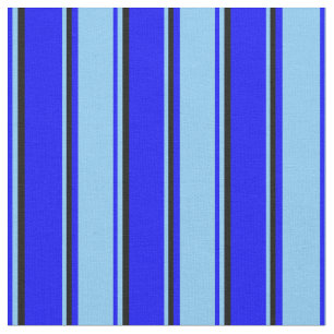 Blau, hell Blau und schwarz farbiges Muster Stoff
