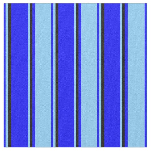 Blau, hell Blau und schwarz farbiges Muster Stoff (Nahaufnahme)