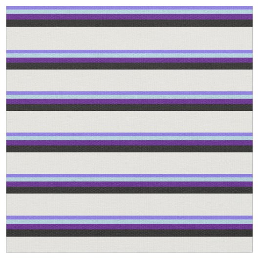 Blau, hellblau, Indigofarben, Schwarz und Minzcrem Stoff (Nahaufnahme)
