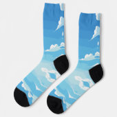 Blau & Hellblau Socken (Linkes Detail)