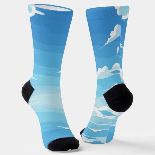 Blau & Hellblau Socken (Gewinkelt)