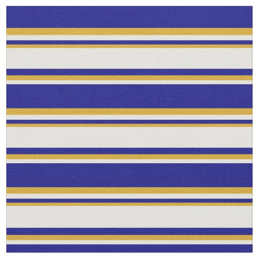 Blau, hellgelb und Goldenrod Linien Stoff (Nahaufnahme)