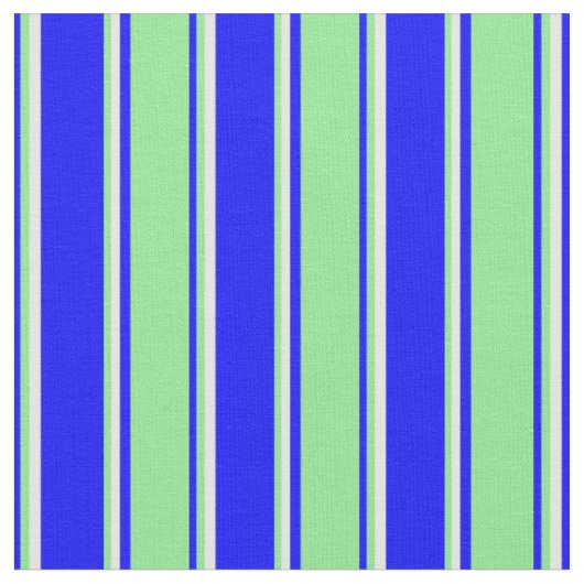 Blau, hellgrün und Minzcreme Stoff (Nahaufnahme)