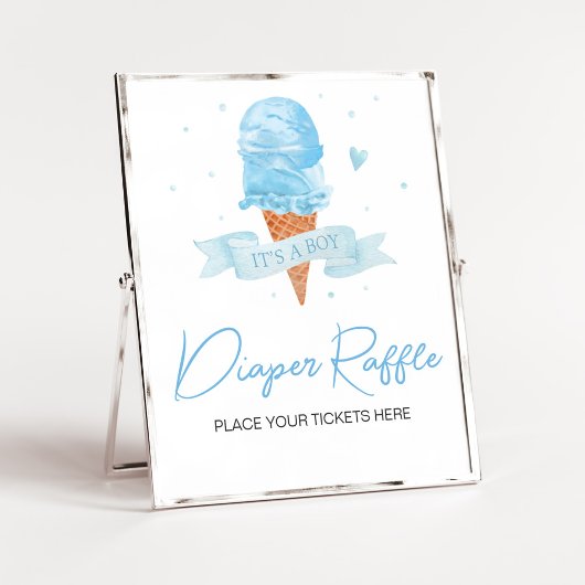 Blau Hier ist das Scoop Baby Duwer Diaper Raffle Poster
