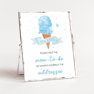 Blau Hier ist die Scoop Baby Shower Envelope Stati Poster