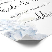 Blau hilft der geschäftigen Braut Adresse und Umsc Poster (Ecke)