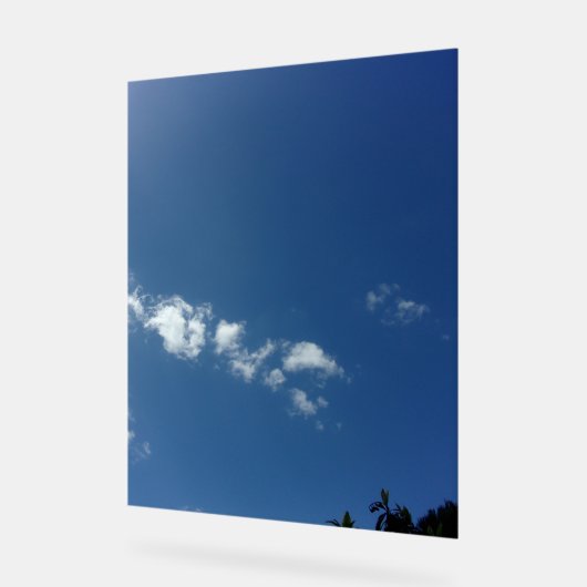 Blau-Himmel im Akrylsigndesign Acrylschild (Winkel)