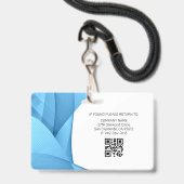 Blau | Hospital Medical Employee Foto ID Abzeichen Ausweis (Rückseite mit Lanyard)