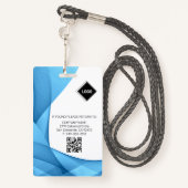 Blau | Hospital Medical Employee Foto ID Abzeichen Ausweis (Rückseite mit Schlüsselband)