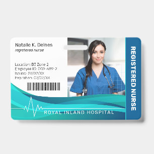 Blau   Hospital Medical Employee Foto ID Abzeichen Ausweis