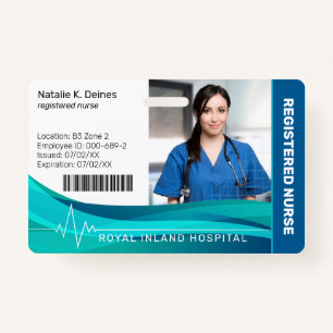 Blau   Hospital Medical Employee Foto ID Abzeichen Ausweis