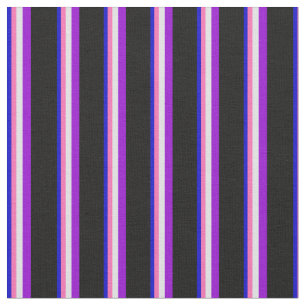 Blau, Hot Pink, Lavendel, dunkles Violett und Schw Stoff
