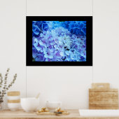BLAU Hydrangea Garden Blume Kunstdrucke Poster (Küche)