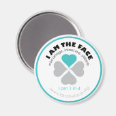 Blau Ich bin der Face-Magnet Magnet (Vorderseite/Rückseite)