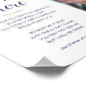 Blau Ich bin mit Foto-Gedenkhochzeit dort Poster (Ecke)