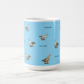 Blau ich liebe Enten Kaffeetasse (Mittel)