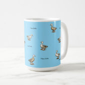 Blau ich liebe Enten Kaffeetasse (VorderseiteRechts)