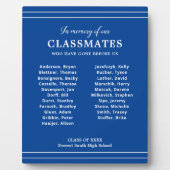 Blau im Gedächtnis der Klassenklasse Wiedersehen Fotoplatte (Vorderseite)