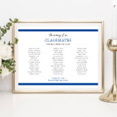 Blau im Gedächtnis unserer Klassenkameraden Schule Poster