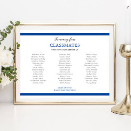 Blau im Gedächtnis unserer Klassenkameraden Schule Poster